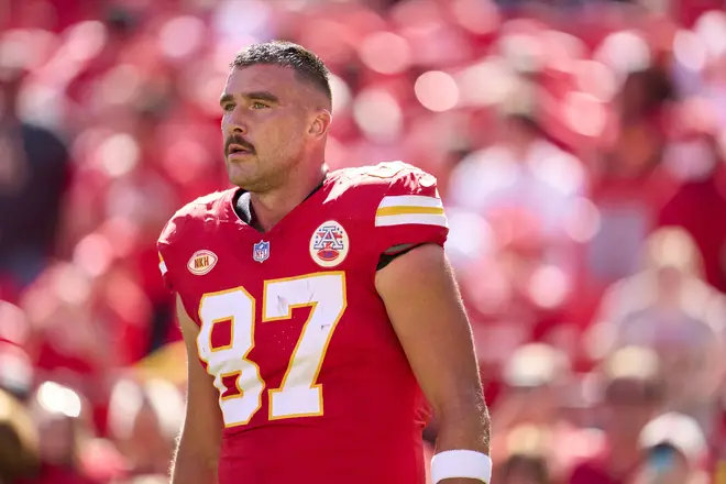Travis Kelce during the Kansas City Chiefs and Chicago Bears game
