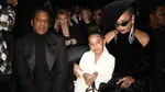 Beyonce with husband Jay-Z and their daughter Blue Ivy at the Grammys
