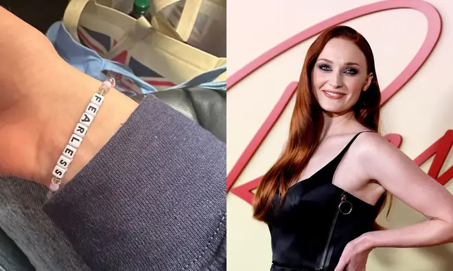 Sophie Turner posted a picture of a 'Fearless' friendship bracelet on Instagram
