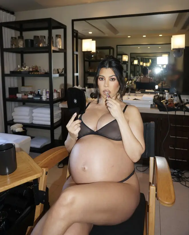 Kourtney wows in new lingerie pic showing off her beautiful baby bump