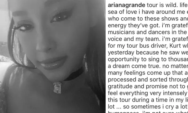 Ariana Grande posted a lengthy statement on Instagram.
