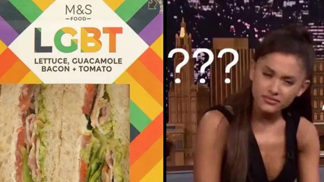 M&S LGBT Sandwich / Ariana Grande reaction image