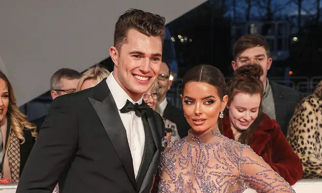 Curtis Pritchard and Maura Higgins on the red carpet