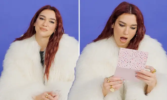 Dua Lipa reads fan mail