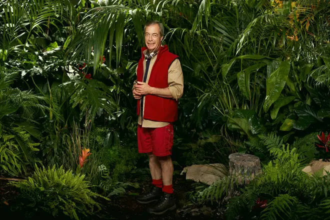 Nigel Farage is in the I'm A Celeb jungle