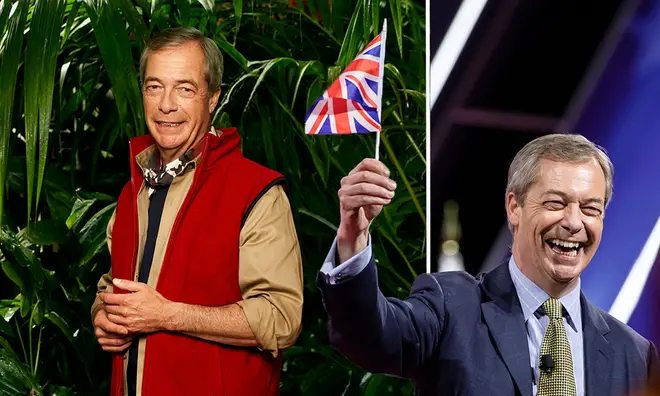 Nigel Farage in I'm A Celebrity uniform