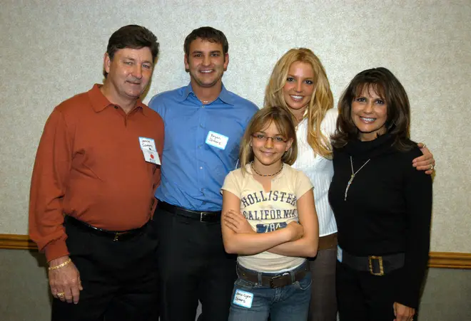 Britney Spears with her father, brother, sister and mother