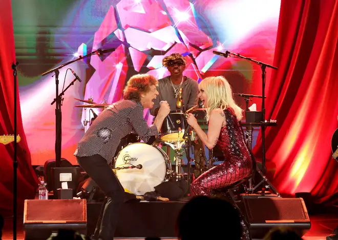 Lady Gaga performs new music with Mick Jagger