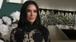 Kim Kardashian has Christmas trees lining her bathroom windows