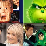 Home Alone, Grinch, Love Actually and The Holiday film grabs