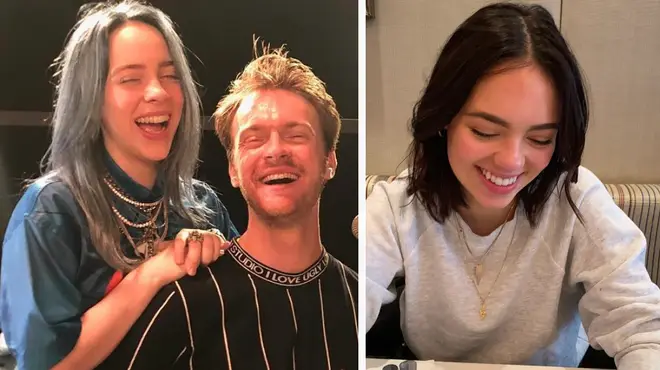 Billie Eilish with brother Finneas and Claudia Suwelski