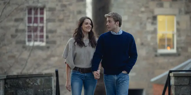 Ed McVey and Meg Bellamy as Prince William and Kate Middleton
