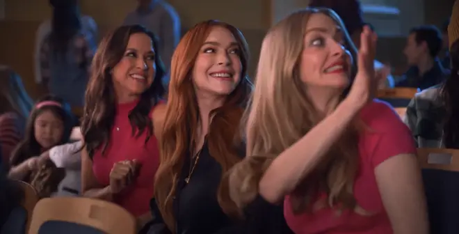 Lindsay Lohan, Amanda Seyfried and Lacey Chabert reunite without Rachel McAdams in Walmart Commercial