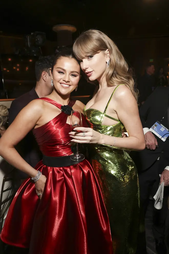 Selena Gomez and Taylor Swift at the 81st Annual Golden Globe Awards