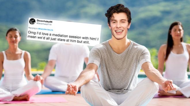 Shawn Mendes hosting a meditation session