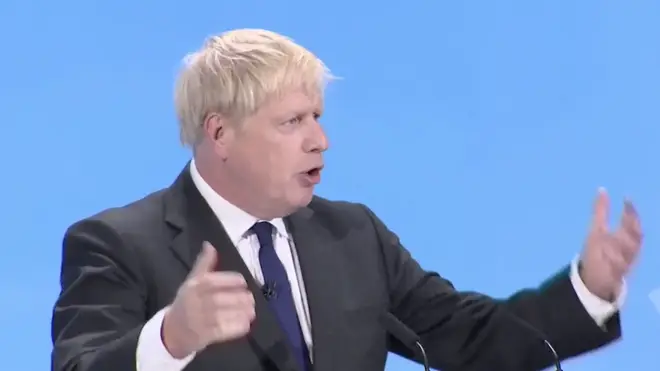 Boris Johnson addressed a crowd of more than 3,000 Tory party members