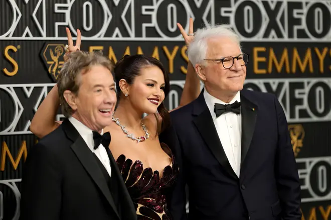 Martin Short, Selena Gomez and Steve Martin at the Emmys