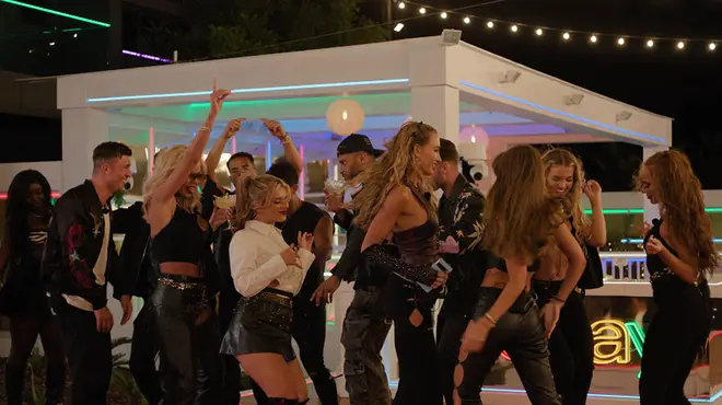 Love Island cast dancing at punk party