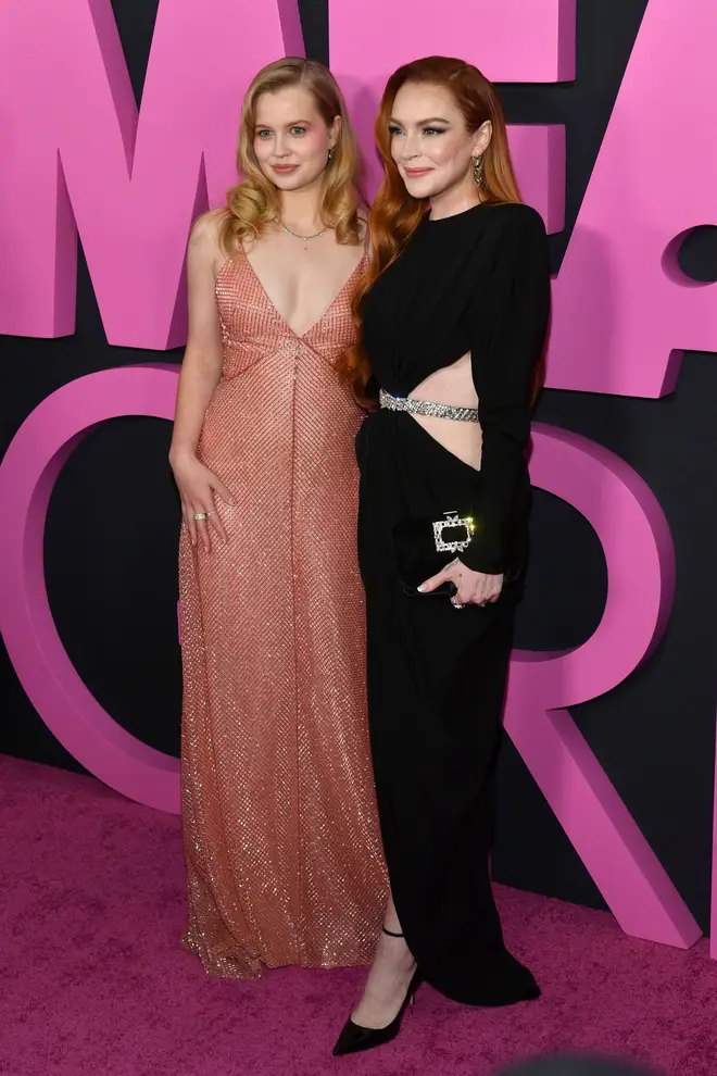 Angourie Rice and Lindsay Lohan at the premiere of 'Mean Girls'
