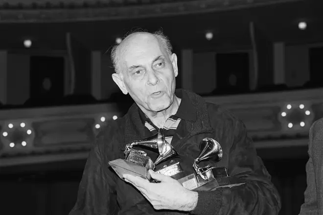 Georg Solti with three GRAMMYs
