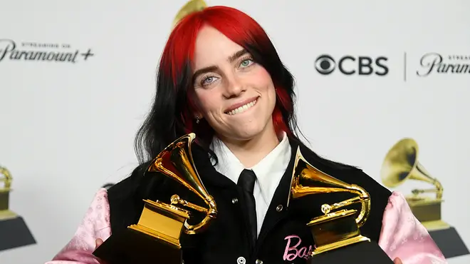 Billie Eilish in the press room at The 66th Annual Grammy Awards
