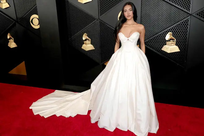 Madison Beer wore a bridal white gown