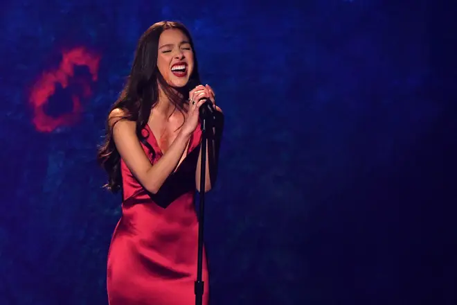 Olivia Rodrigo performed on stage during the 66th Annual Grammy Awards at the Crypto.com Arena in Los Angeles