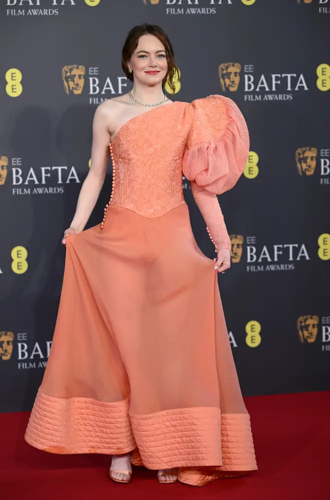 Emma Stone attends the 2024 EE BAFTA Film Awards
