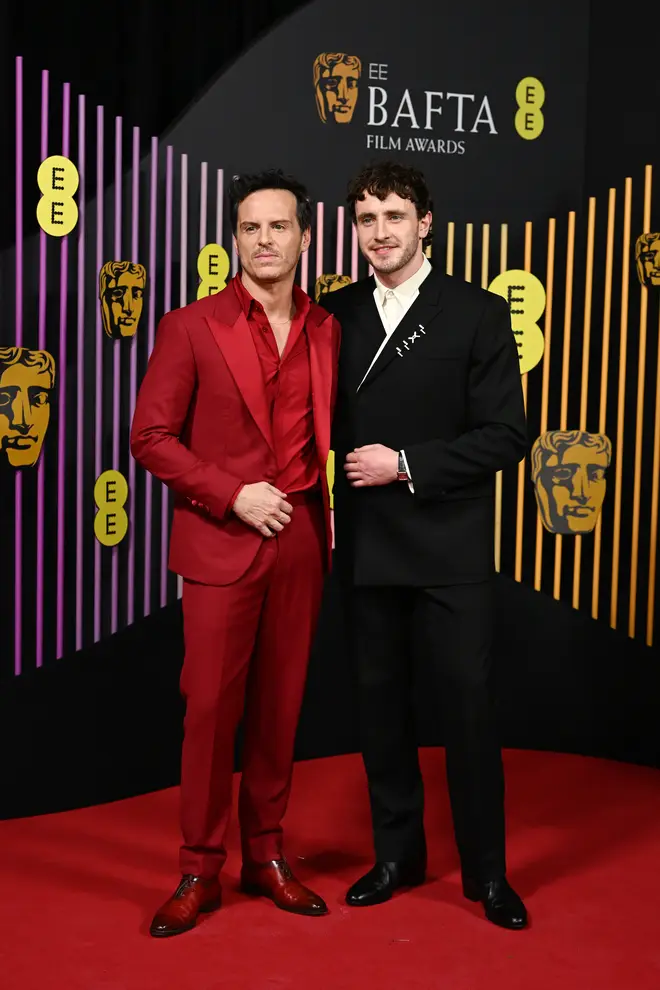 Andrew Scott and Paul Mescal attend the EE BAFTA Film Awards 2024