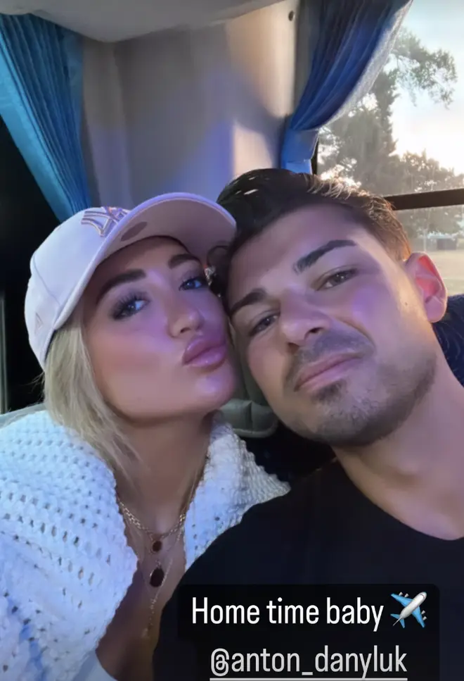 Georgia Harrison and Anton Danyluk as they headed home from All Stars