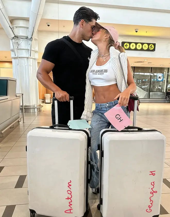 Georgia H and Anton kissed on their way home from Love Island All Stars