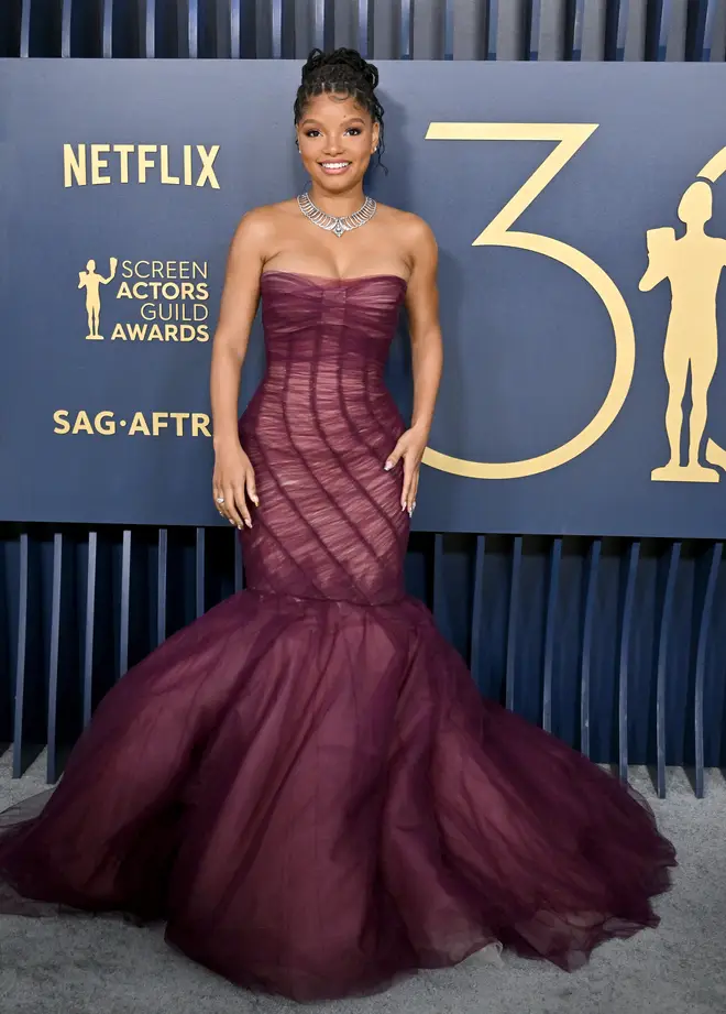 Halle Bailey attends the 30th Annual Screen Actors Guild Awards