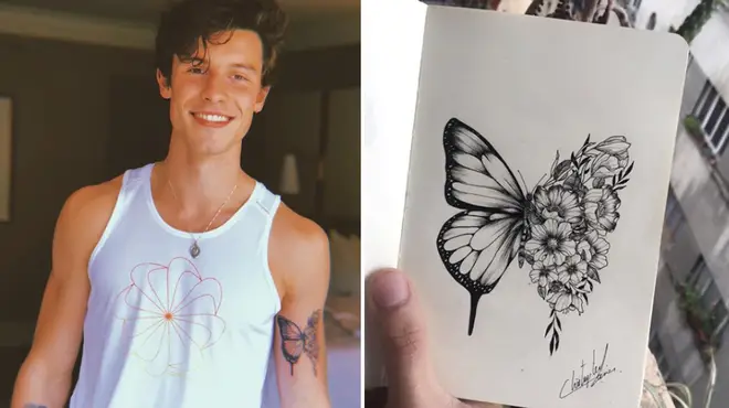 Shawn Mendes' new butterfly tattoo