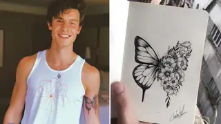 Shawn Mendes' new butterfly tattoo