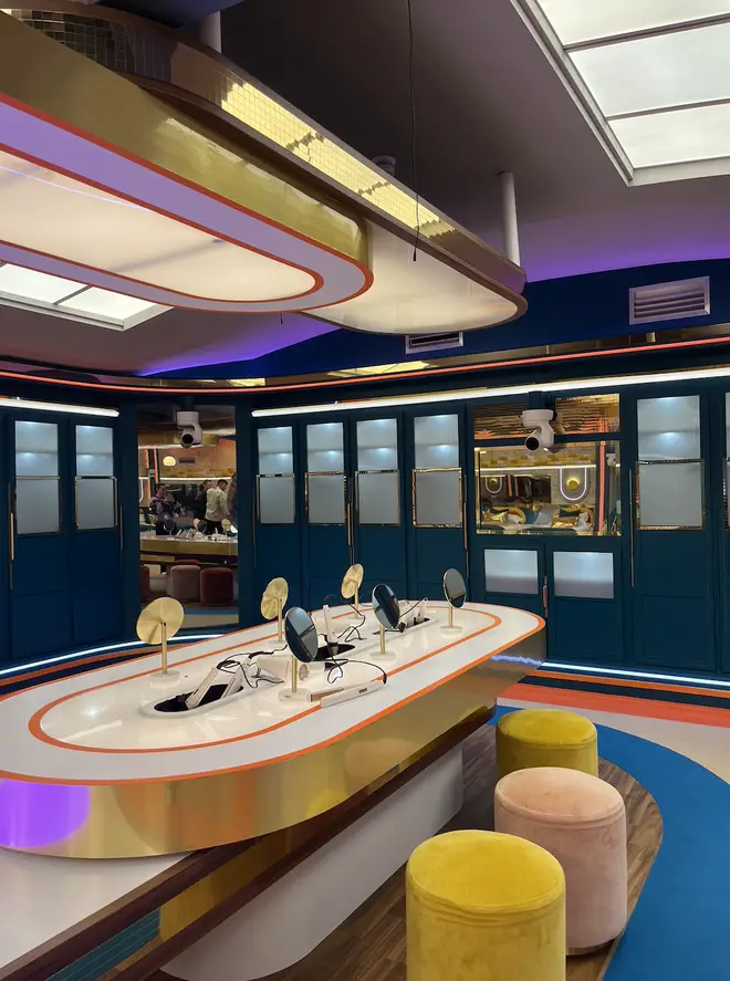 The dressing room in the CBB house