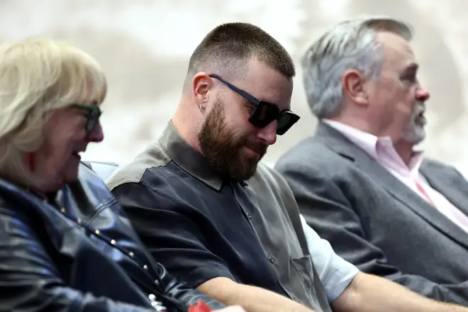 Travis Kelce teared up as Jason Kelce announced his retirement