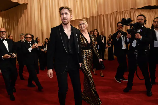 Ryan Gosling and his sister Mandi Gosling attend the Oscars 2024