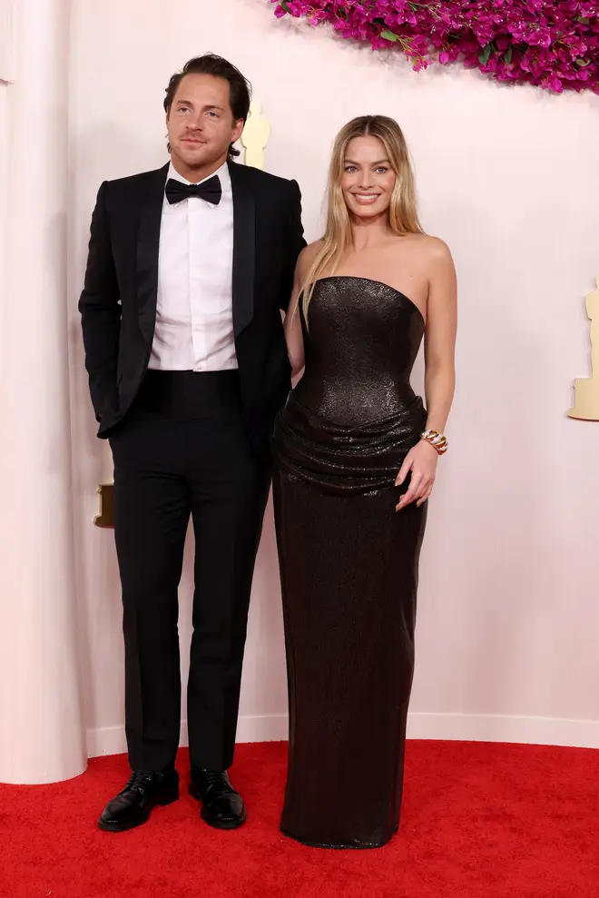 Margot Robbie's husband Tom Ackerley joined her on the Oscars 2024 red carpet