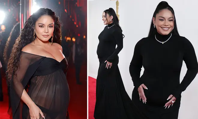 Vanessa Hudgens reveals she is pregnant at the Oscars 2024