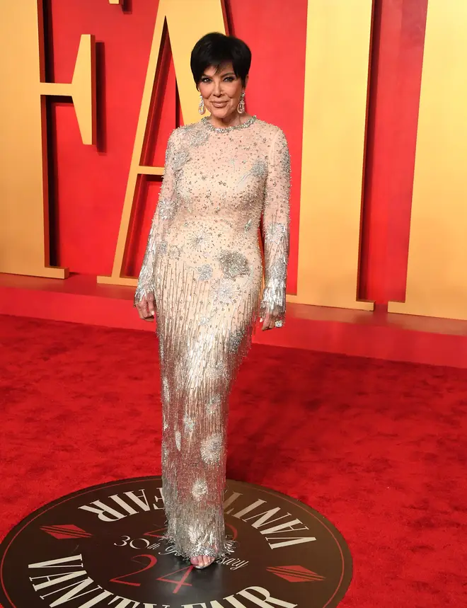 Kris Jenner was dressed in an Oscar De La Renta gown
