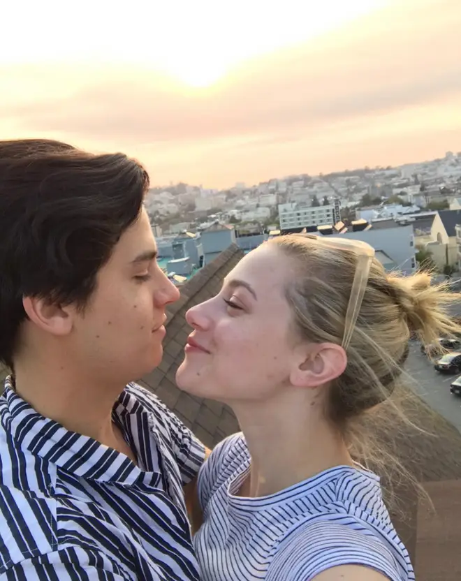 Lili Reinhart shared this snap of her and Cole on Valentine's Day