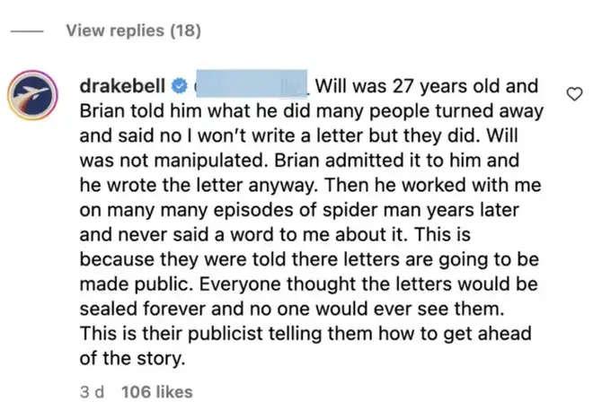 Drake Bell calls out Will Friedle and Rider Strong