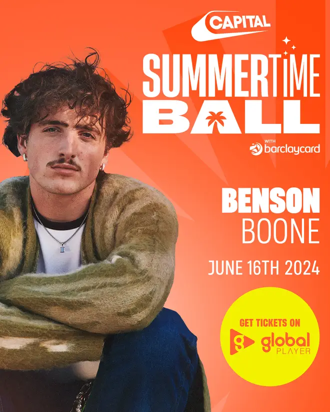 Benson Boone is performing at Capital's Summertime Ball