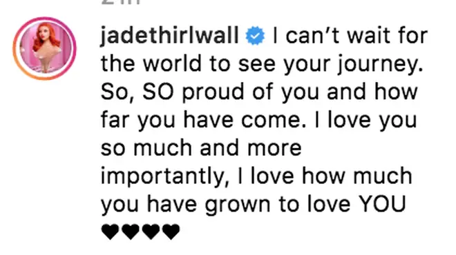 Jade Thirlwall shows her support to bandmate Jesy