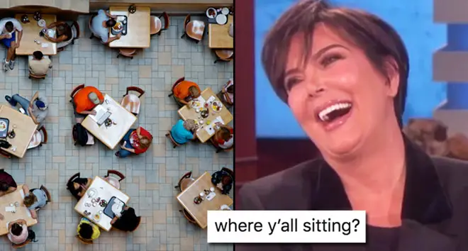 breakfast dining view - stock photo, Kris Jenner laughing.