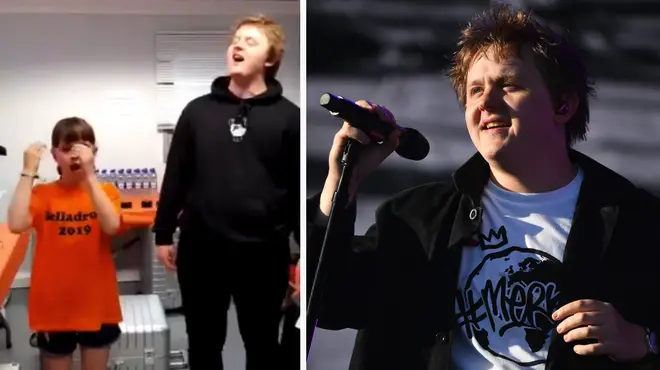 Lewis Capaldi sings with 10 year old fan