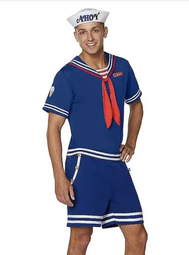 Chaps can also replicate Steve Harrington's look with this fetching Scoops Ahoy outfit