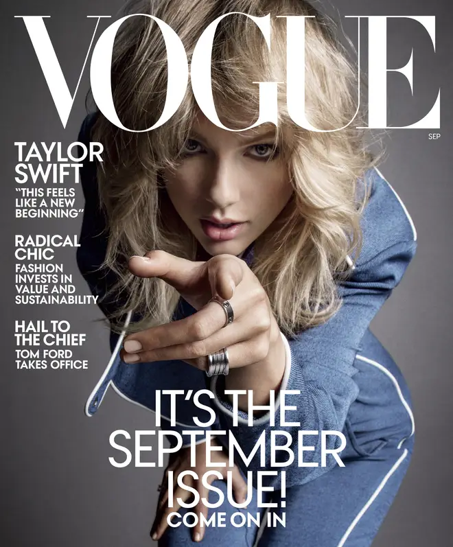 Taylor appears on the front cover of Vogue