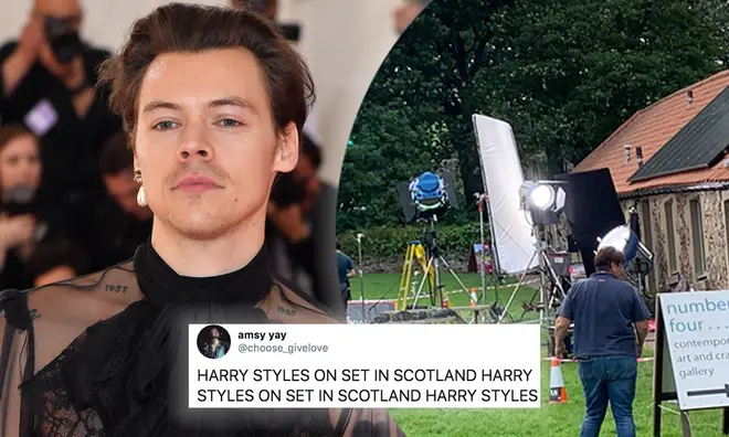 Harry Styles spotted filming a music video in Scotland