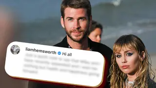 Liam Hemsworth took to Twitter to talk about his split from Miley Cyrus